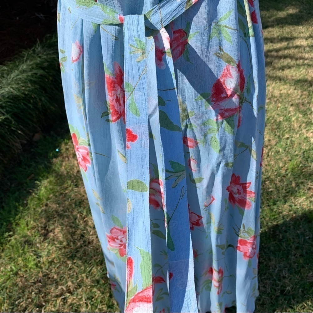 MIX NOUVEAU NY vintage coral and blue floral sheath tank dress - Picture 9 of 13